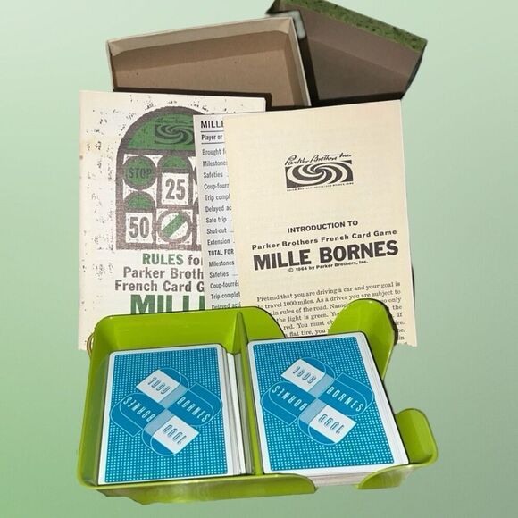 Vintage 1962 Mille Bornes French Card Game Parker Brothers COMPLETE - Picture 2 of 5